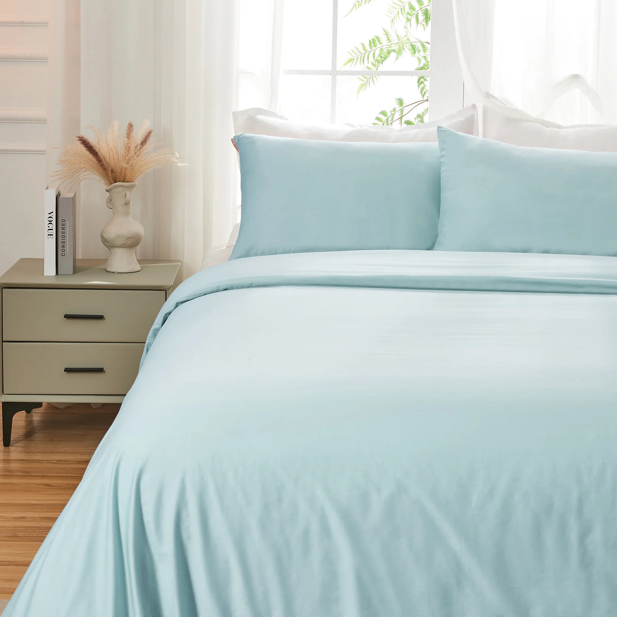 Luxiore 500TC Superior 100% Cotton Quilt Cover Set | Super Fine Pure Cotton Luxury Duvet Set