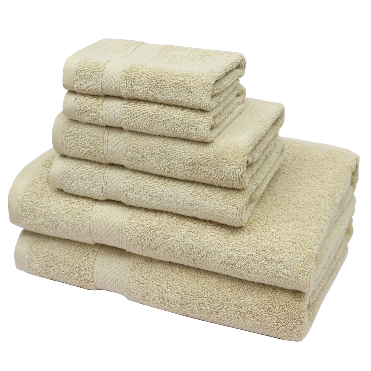 Luxiore Ultra Soft 6pc 100% Cotton 650GSM Towel Set | Plush Superior Cotton Six Piece Bath Towel Set