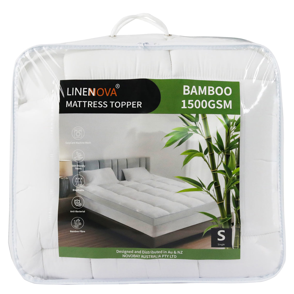 Luxiore Airmax 1500GSM Bamboo Mattress Topper | Cooling Soft 10cm Luxury Plush Topper