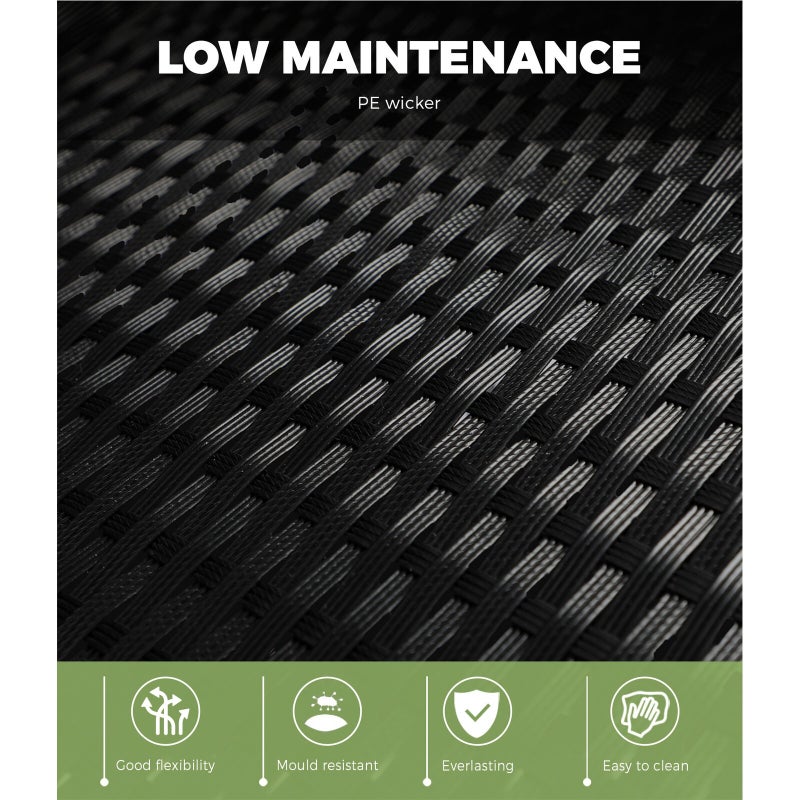 Biso Deluxe Outdoor Rattan Wicker Bar Sets | Weather Resistant Durable Rattan Bar Patio Sets