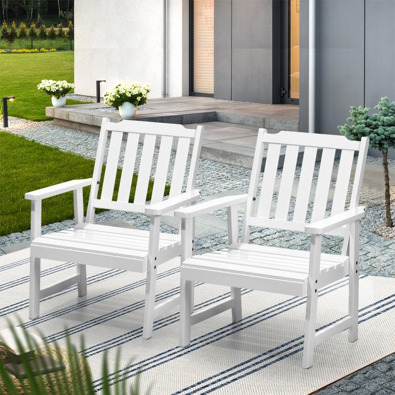 Tatiana Luxe Quality Outdoor Wooden Deck Chairs | Patio Garden High Back Armchairs