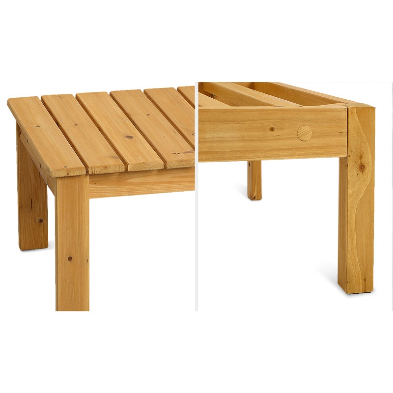 Playa Bonita Wooden Outdoor Lounge Set | Flexi Layout Modern Outdoor Patio Furniture Set