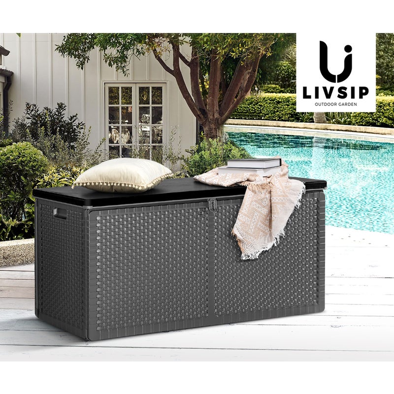 Super Premium 310L Outdoor Storage Box and Bench | Lockable Weatherproof Garden Storage Box