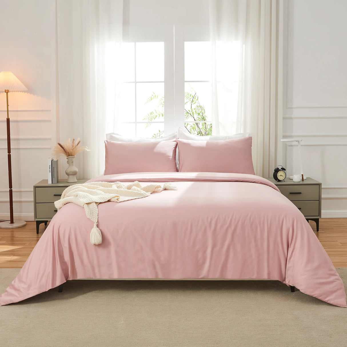 Luxiore 500TC Superior 100% Cotton Quilt Cover Set | Super Fine Pure Cotton Luxury Duvet Set