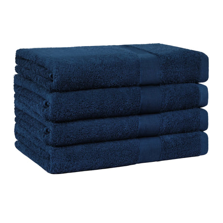 Set of Four Soft 100% Cotton 550GSM Bath Towels | High Absorbing Plush Cotton 4x Bath Towel Set