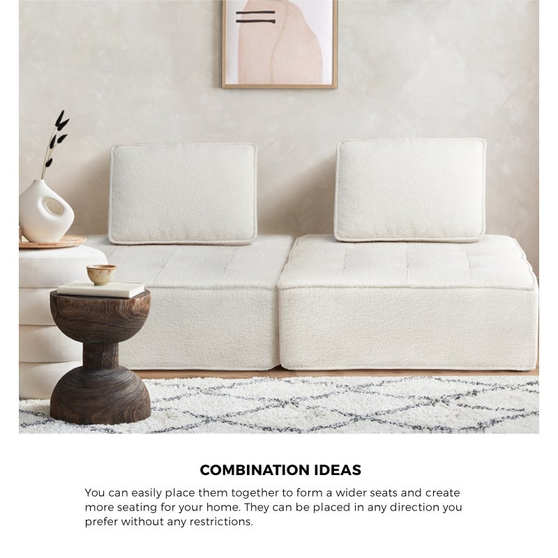 Natuzzo Verstaile Modular Sofa Lounge Set | Adjustable Armless Sofa Lounge