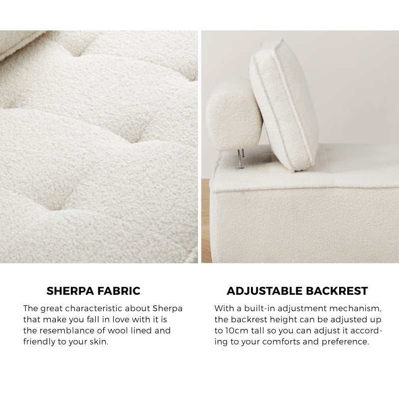 Natuzzo Verstaile Modular Sofa Lounge Set | Adjustable Armless Sofa Lounge