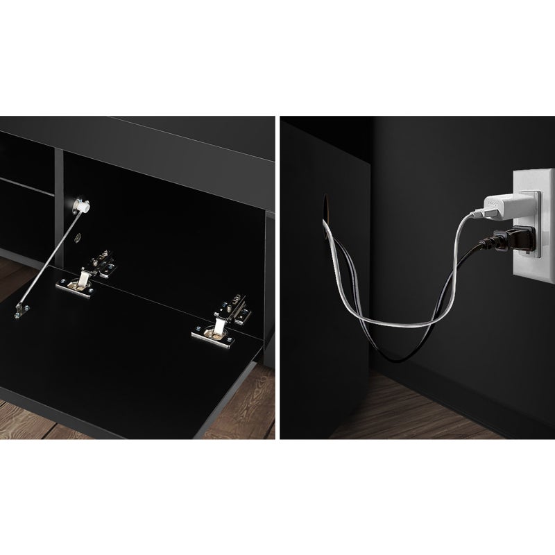 Sansi LED 16 Light TV Cabinet 130cm Entertainment Unit | Hi Gloss TV Unit Stand