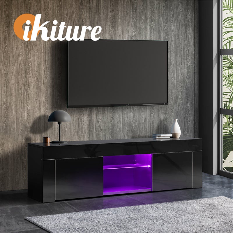 Sansi LED 16 Light TV Cabinet 130cm Entertainment Unit | Hi Gloss TV Unit Stand