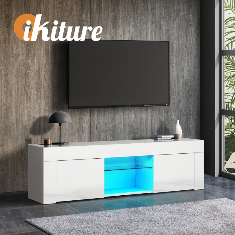 Sansi LED 16 Light TV Cabinet 130cm Entertainment Unit | Hi Gloss TV Unit Stand
