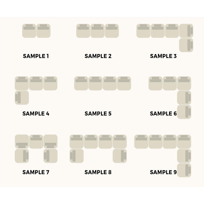 Natuzzo Verstaile Modular Sofa Lounge Set | Adjustable Armless Sofa Lounge