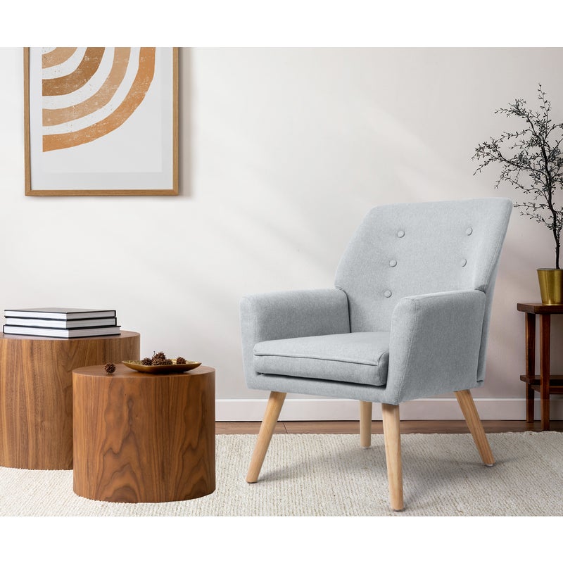 Grazia Modern Fabric Accent Tub Armchair | Extra Large Soft Upholstered Lounge Chair