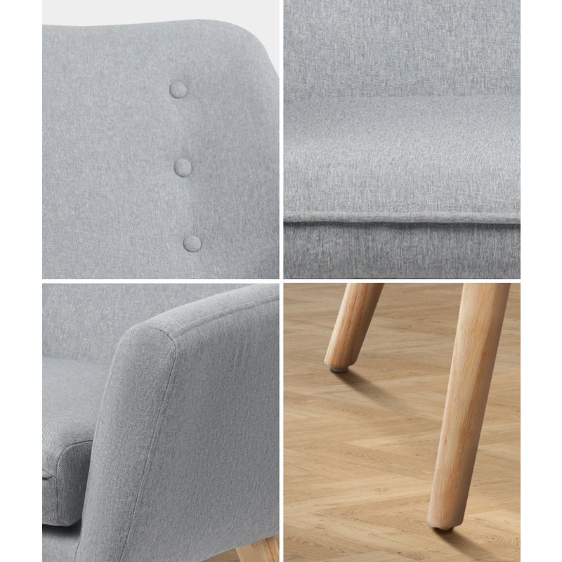 Grazia Modern Fabric Accent Tub Armchair | Extra Large Soft Upholstered Lounge Chair