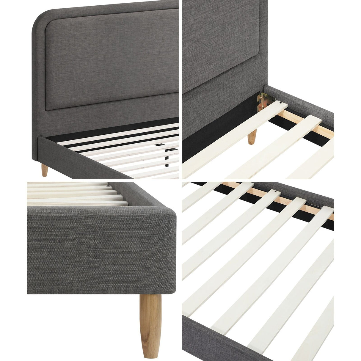 Scandi Allure Premium Fabric Bed Frame| Cushioned Touch High Quality Fabric Bed