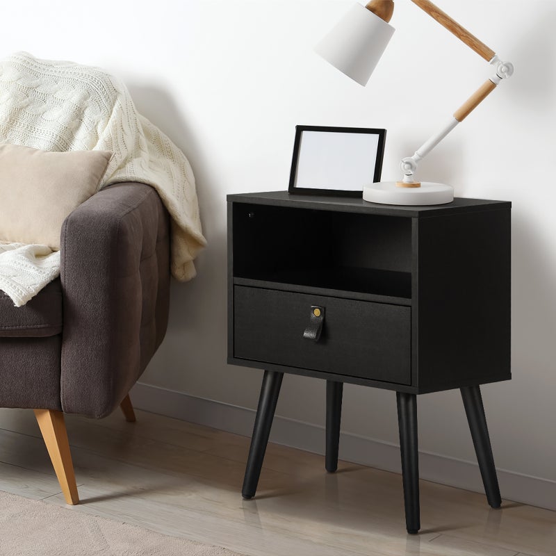 Nordi Slimline Bedside Table with Drawer | Scandi Style Bedside Tables