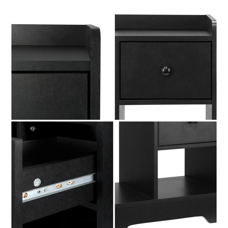 Junos Multi Storage Modern Bedside Table | Sleek Versatile Nightstand Table