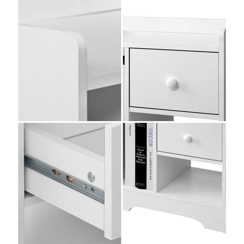 Junos Multi Storage Modern Bedside Table | Sleek Versatile Nightstand Table