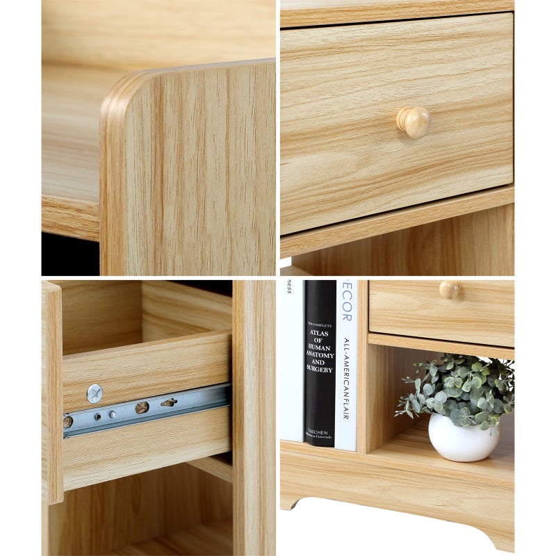 Junos Multi Storage Modern Bedside Table | Sleek Versatile Nightstand Table