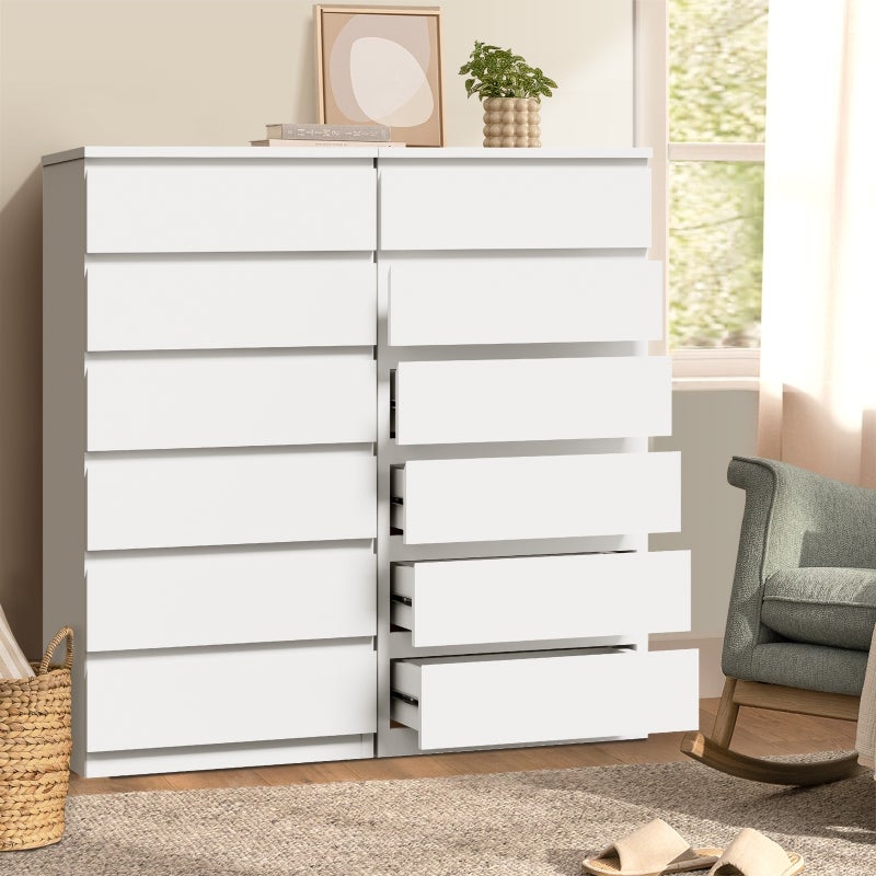 Santori Blanco Modern Chest Of Drawers Storage Cabinet | Elegant White Wooden Tallboy