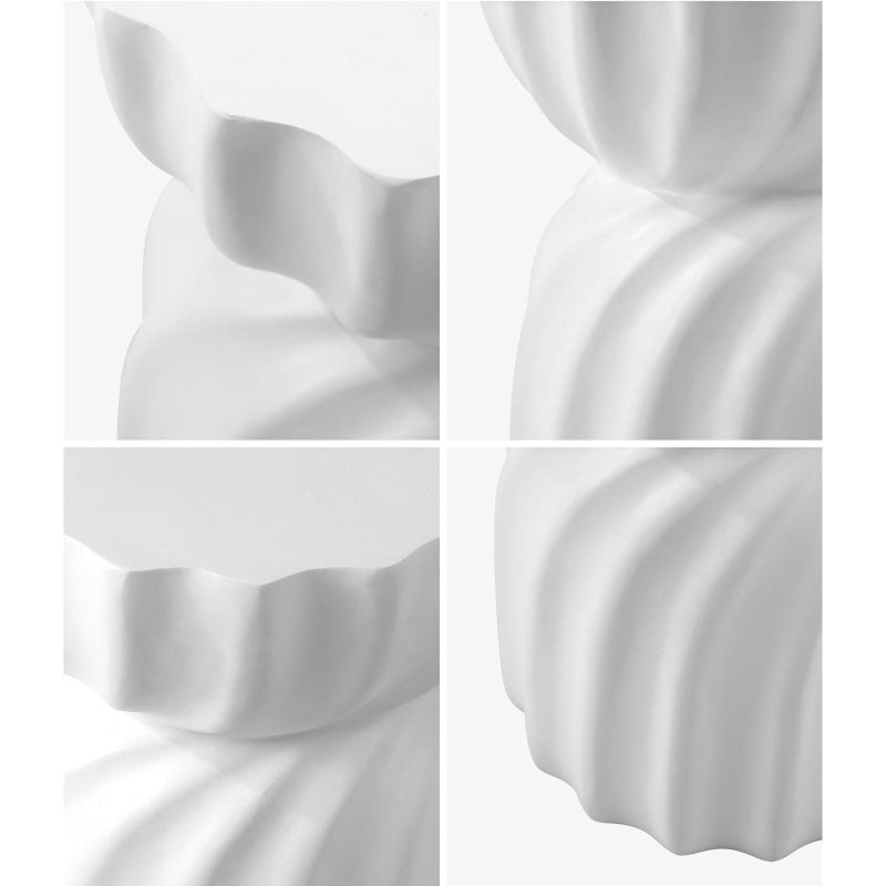 Terzzi Two In One Concrete Hourglass Stool or Bedside Table | Indoor Outdoor Modern Side Table Stool