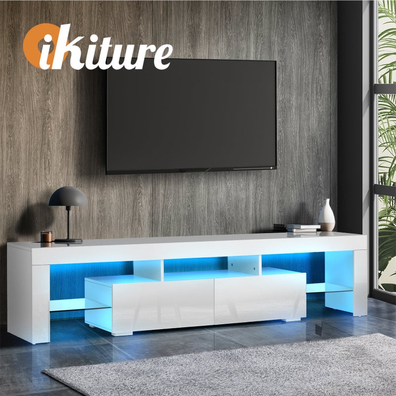 Spezia Nuvo LED 16 Light TV Cabinet 180cm Entertainment Unit | Hi Gloss TV Unit Stand