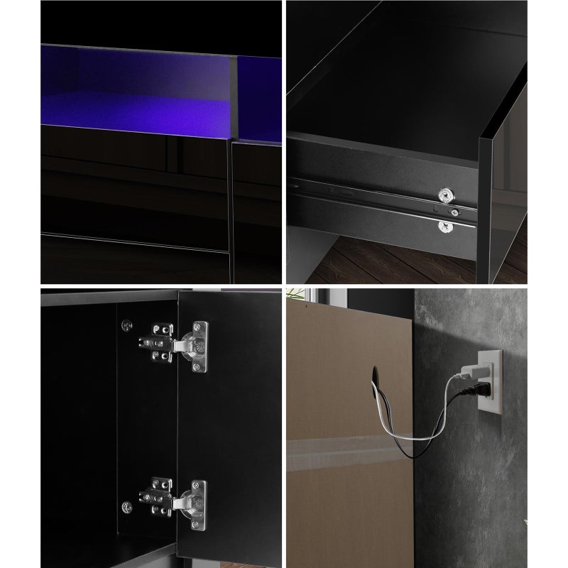 Neo Luxe LED 16 Light TV Cabinet 180cm Entertainment Unit | Hi Gloss TV Unit Stand