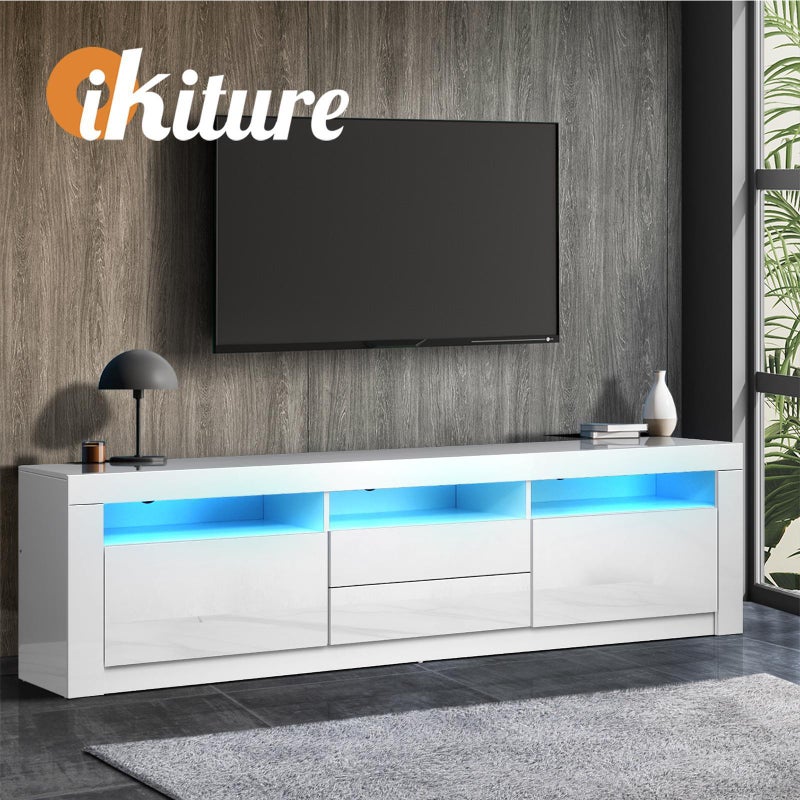 Neo Luxe LED 16 Light TV Cabinet 180cm Entertainment Unit | Hi Gloss TV Unit Stand