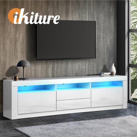 Neo Luxe LED 16 Light TV Cabinet 180cm Entertainment Unit | Hi Gloss TV Unit Stand