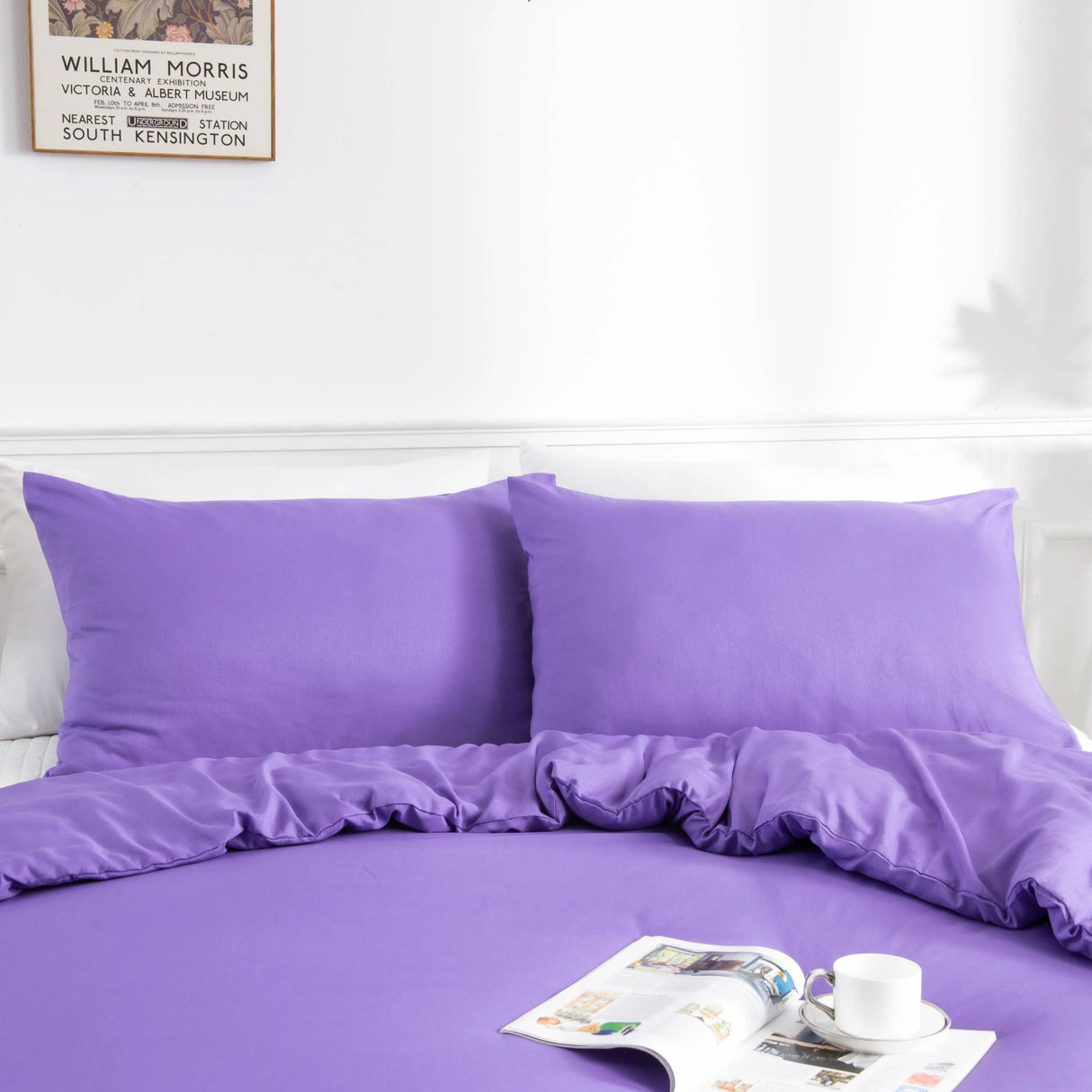 Luxiore 2000TC Breathable Bamboo Blend Quilt Cover Set | Eco Friendly Anti Wrinkle Bamboo Duver Cover Set