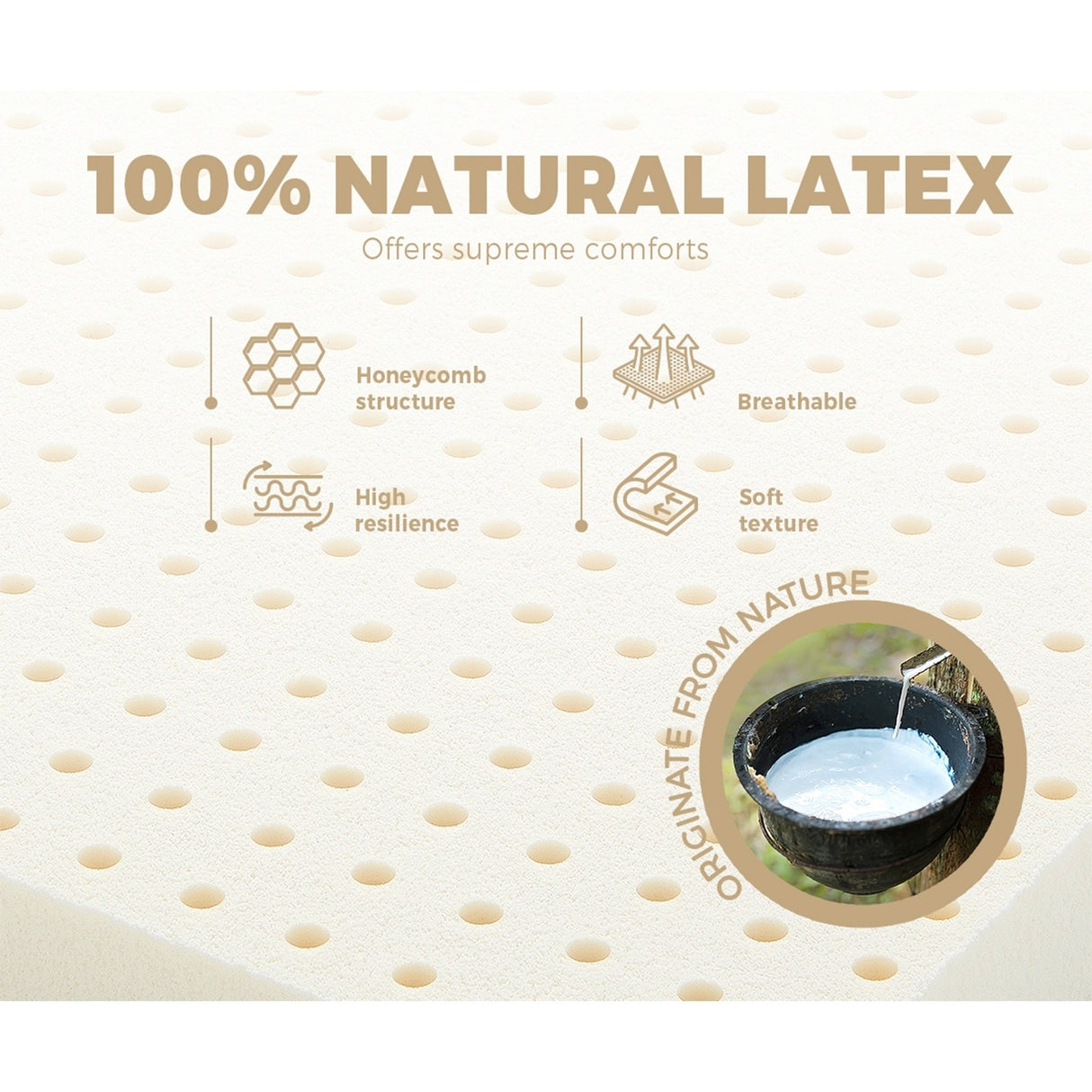 Premium Deluxe 7 Zone Latex Euro Top Mattress | 9 Layer 6 Coil Support System - Medium Firm Mattress by Bedra