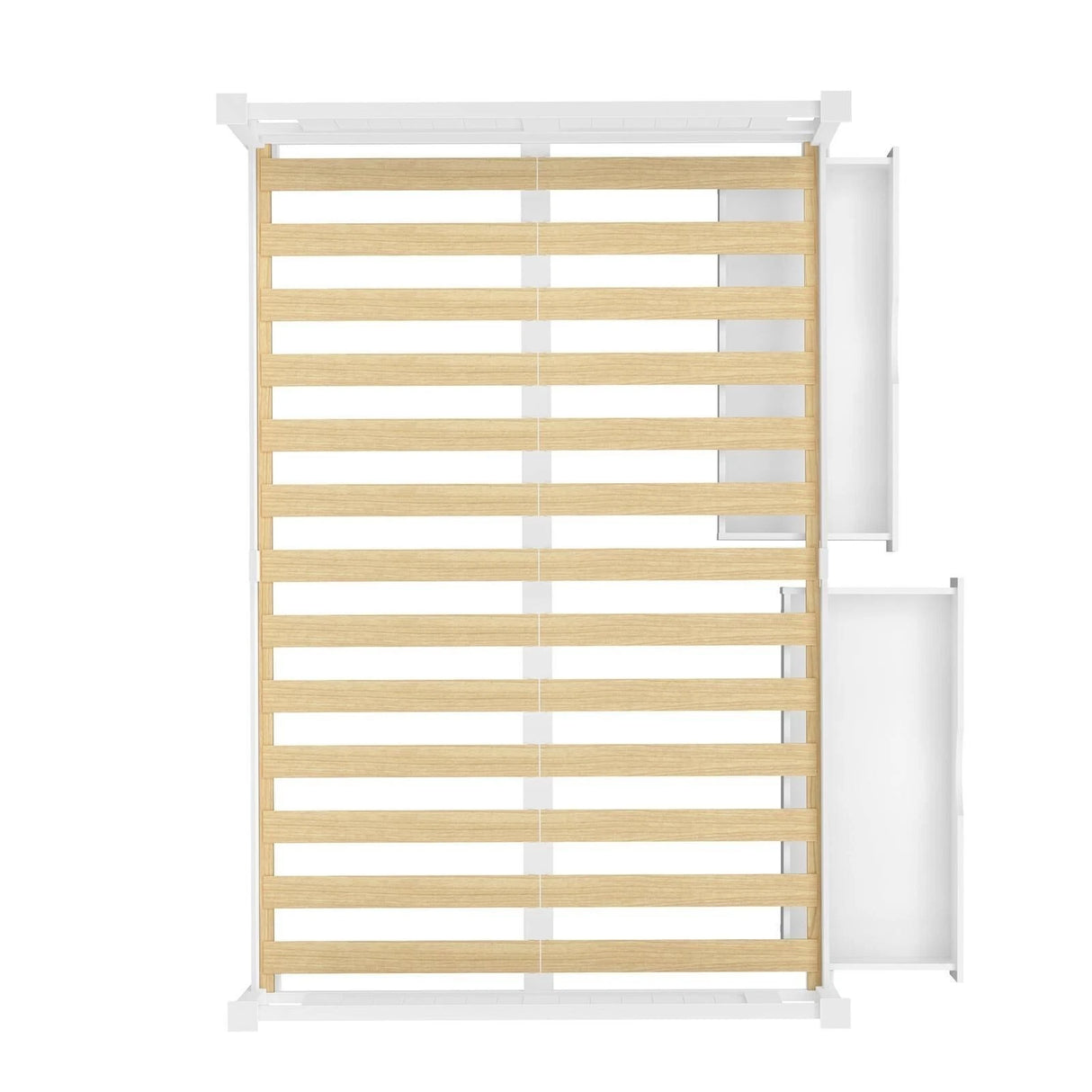 Mila Cottage White Wooden Bed Frame with Storage Draws | Solid Modern Timber Frame with Space Storage Draws