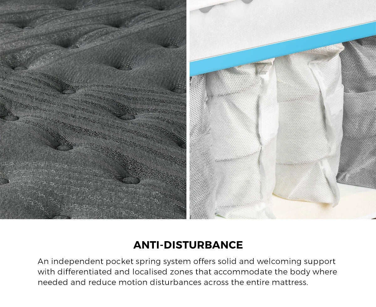 Dreameasy Breathable Gel Infused Cooling Mattress | 34cm Premium Medium Firm Edge Support 5 Zone Mattress