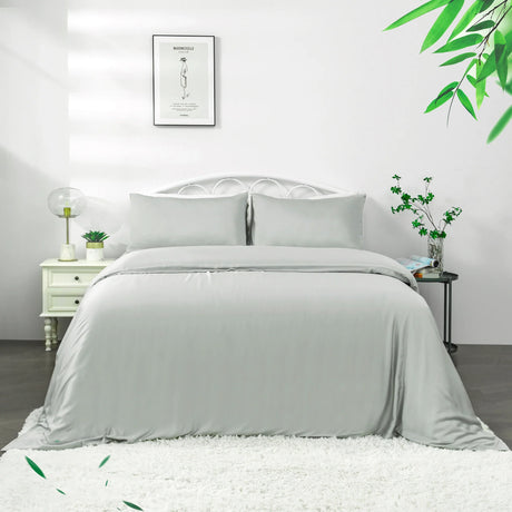 Luxiore Soft 100% Bamboo Eco Quilt Cover Set | Breathable Silky Pure Bamboo Duvet Set