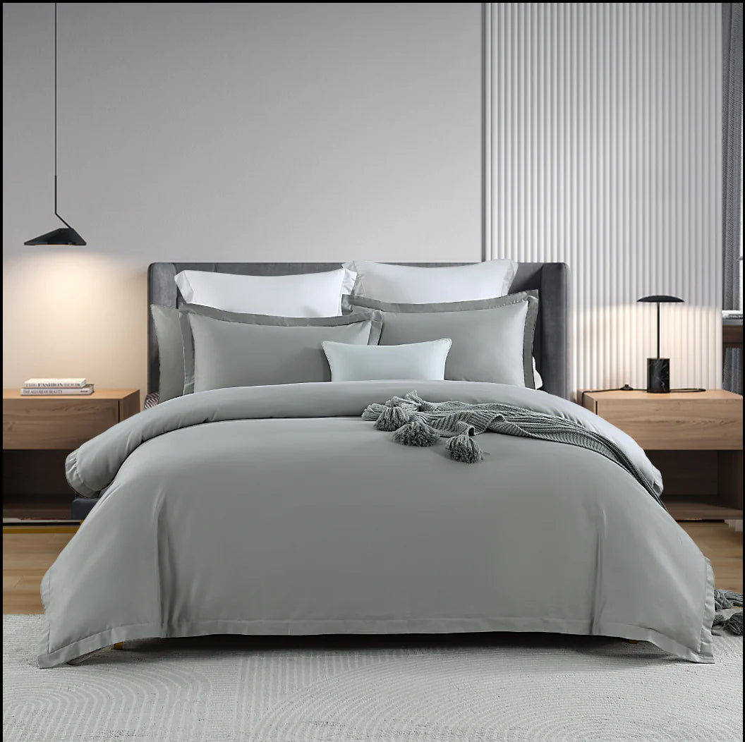 Luxore 400TC 100% Premium Egyptian Cotton Quilt Cover & Fitted Sheet Set | Super Fine Egyptian Cotton Bedding Set