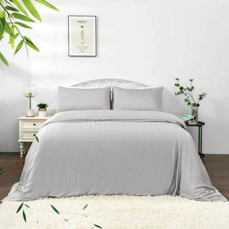 Luxiore Soft 100% Bamboo Eco Quilt Cover Set | Breathable Silky Pure Bamboo Duvet Set