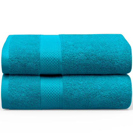 Two Extra Large Soft Cotton 650GSM Bath Sheet Set | High Absorbing  90 x 180cm 2x Bath Sheet Towel Set