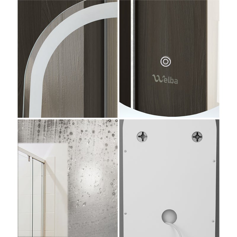 Lumiro Oval Bathroom LED Mirror | Oval Modern High Quality 3 Colour LED Bathroom Mirros | Easy Install Anti Fog