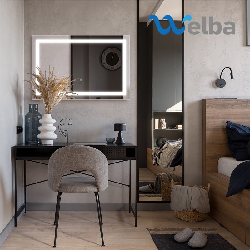 Lumiro Rectangular Bathroom LED Mirror | Rectangular Modern High Quality 3 Colour LED Bathroom Mirros | Easy Install Anti Fog