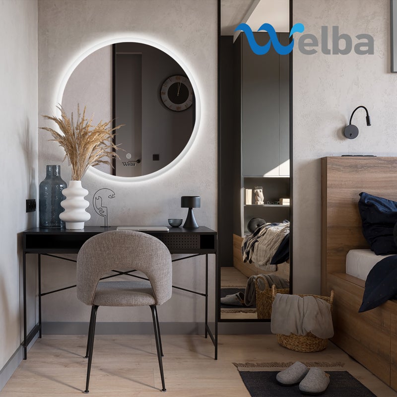 Lumiro Round Bathroom LED Mirror | Round Modern High Quality 3 Colour LED Bathroom Mirros | Easy Install Anti Fog