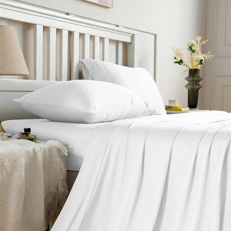 Luxiore Soft 100% Bamboo Eco Friendly Sheet Set | Breathable Silky Pure Bamboo Sheet Set