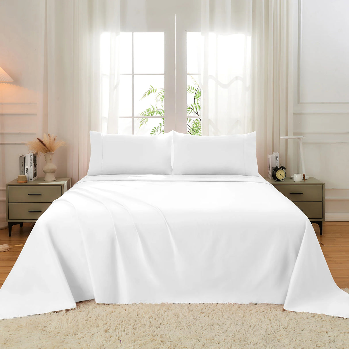Luxiore 500TC Superior 100% Cotton Sheet Set | Super Fine Pure Cotton Luxury Sheets