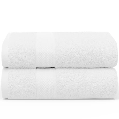 Two Extra Large Soft Cotton 650GSM Bath Sheet Set | High Absorbing  90 x 180cm 2x Bath Sheet Towel Set
