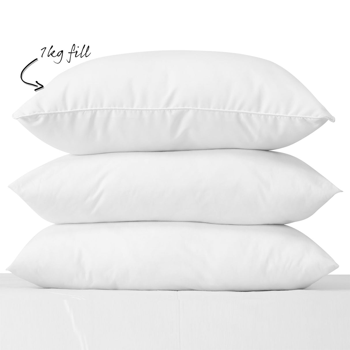 Set of Two Essenza Classic Luxury Duck Feather & Down Pillows | Large Medium Plush Duck Pillows 50 x 75cm