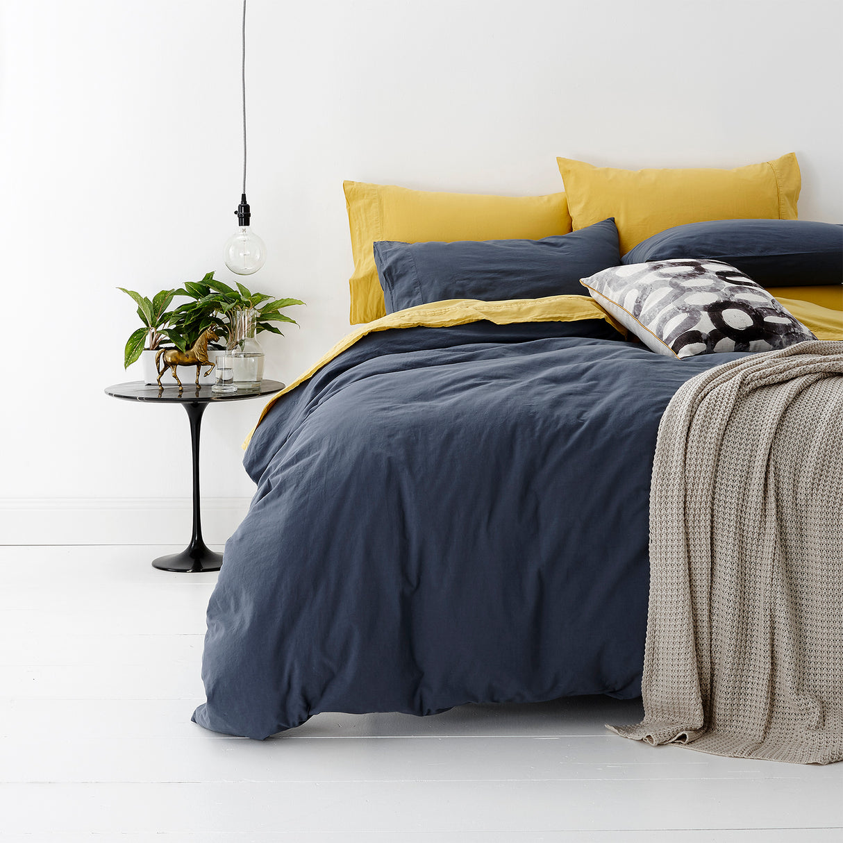 Premium European Vintage Washed Cotton Quilt Cover Set by Park Avenue