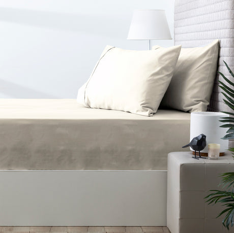 500TC Pure Natural Cotton Fitted Combo Sheet Set by Park Avenue | Pure Cotton Sheets