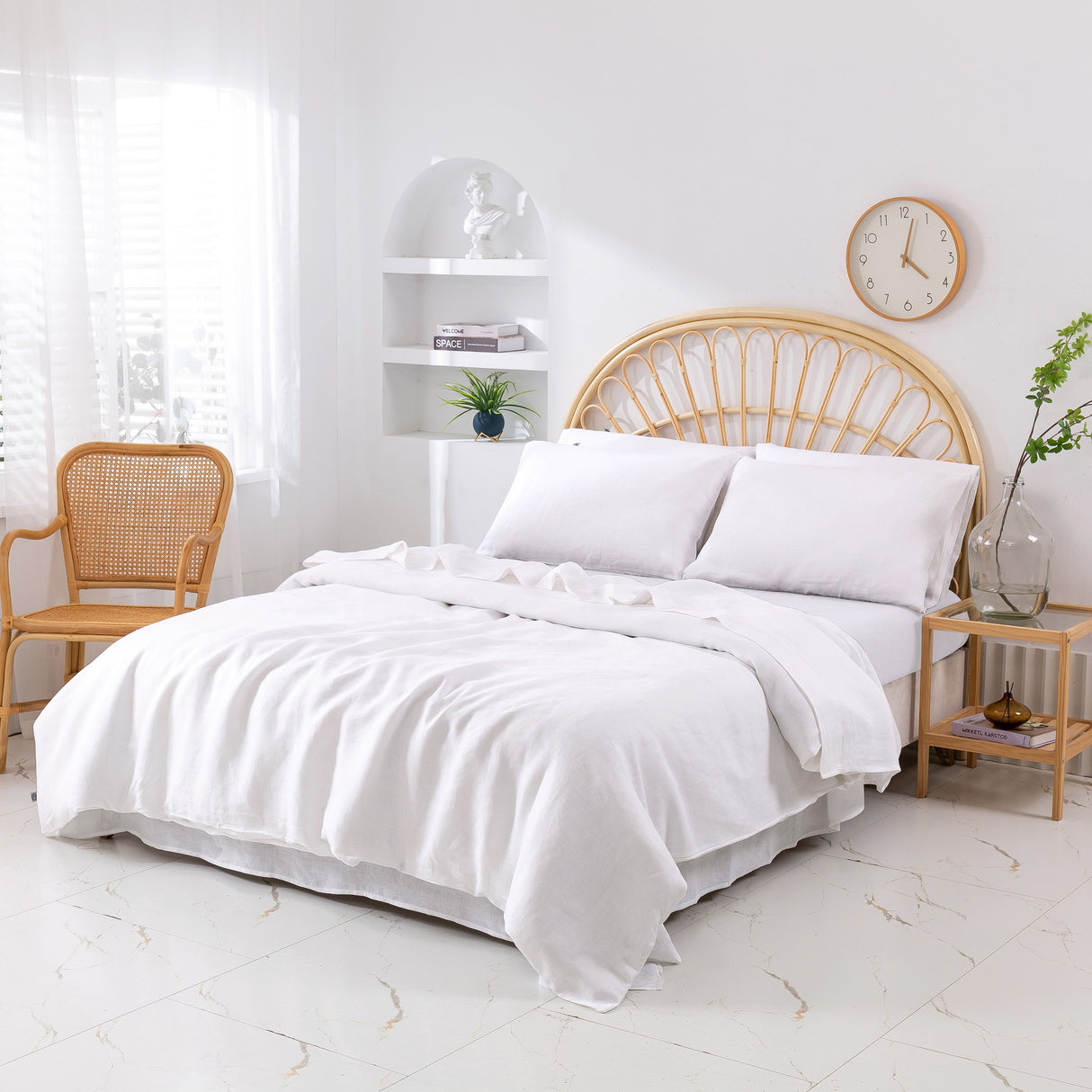 Luxore 100% Premium Vintage Washed Hemp Linen Quilt Cover Set | Supreme Cooling Hemp Duvet Cover