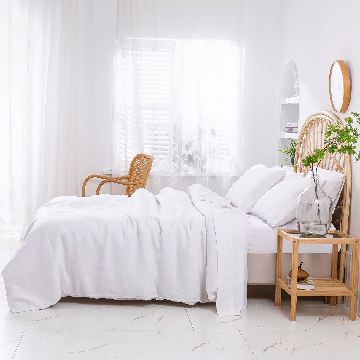 Luxore 100% Premium Vintage Washed Hemp Linen Quilt Cover Set | Supreme Cooling Hemp Duvet Cover