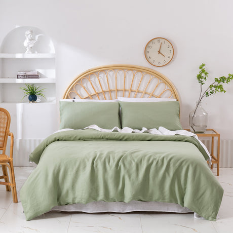 Luxore 100% Premium Vintage Washed Hemp Linen Quilt Cover Set | Supreme Cooling Hemp Duvet Cover