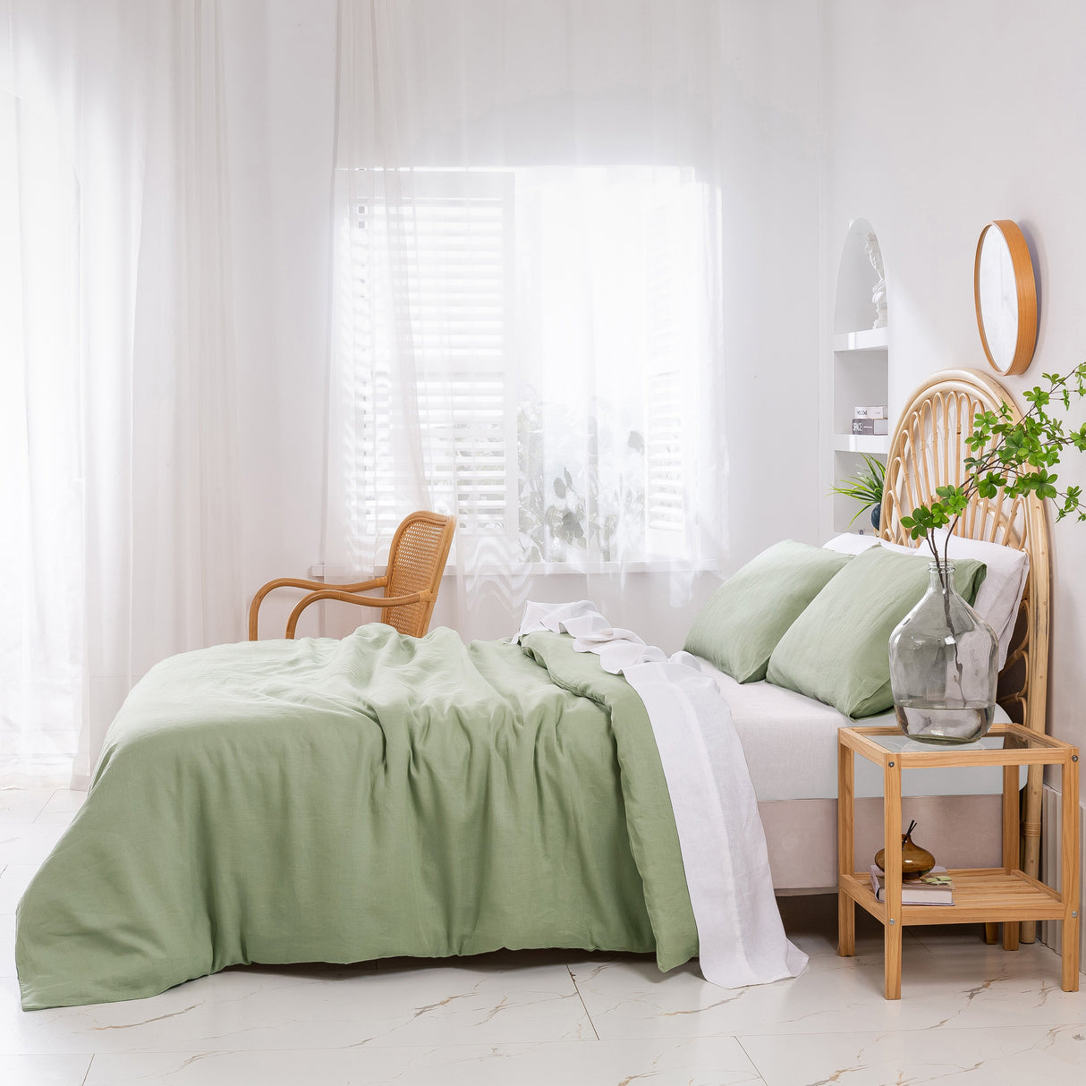 Luxore 100% Premium Vintage Washed Hemp Linen Quilt Cover Set | Supreme Cooling Hemp Duvet Cover