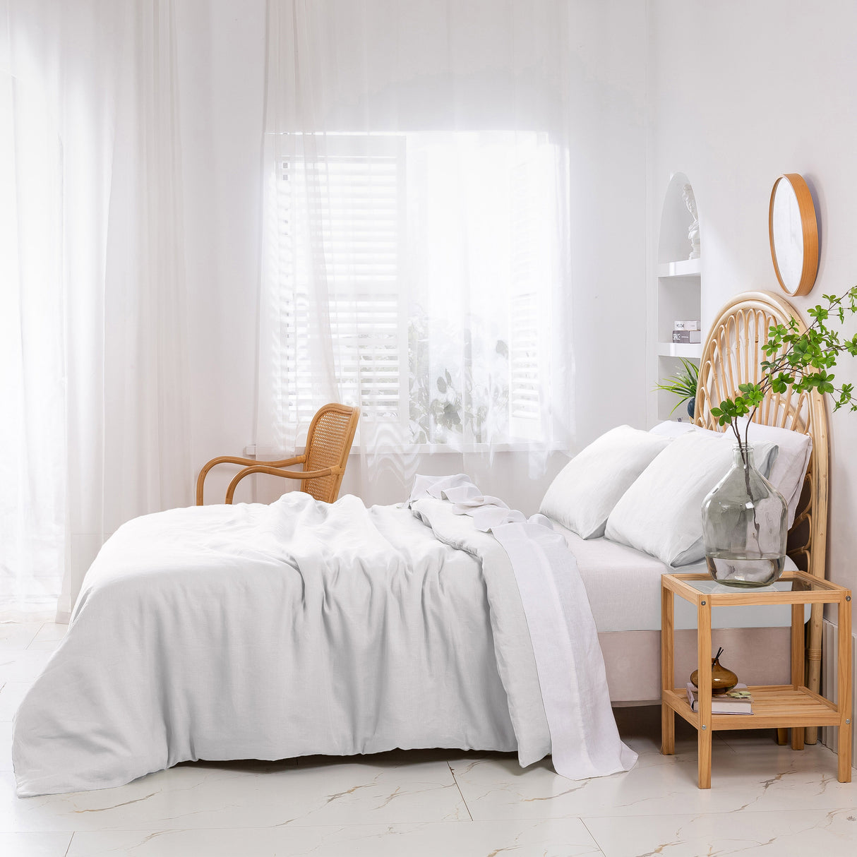 Luxore 100% Premium Vintage Washed Hemp Linen Quilt Cover Set | Supreme Cooling Hemp Duvet Cover